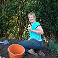 Nicole planting bulbs