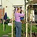 Nicole making willow screen 